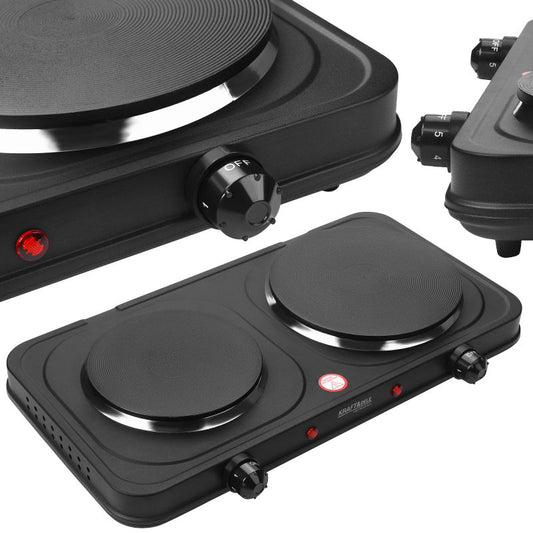 Plita electrica, 155 / 185 mm, 2600 W, Kraft&Dele KD4166