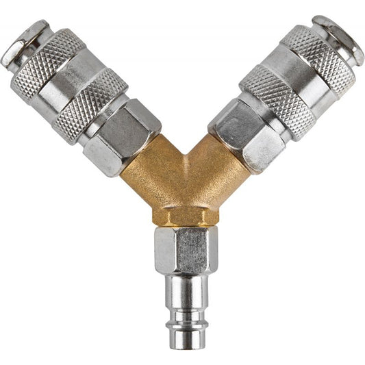 Cuplaj rapid pneumatic tip Y cu 2 iesiri, Kraft&Dele KD2168