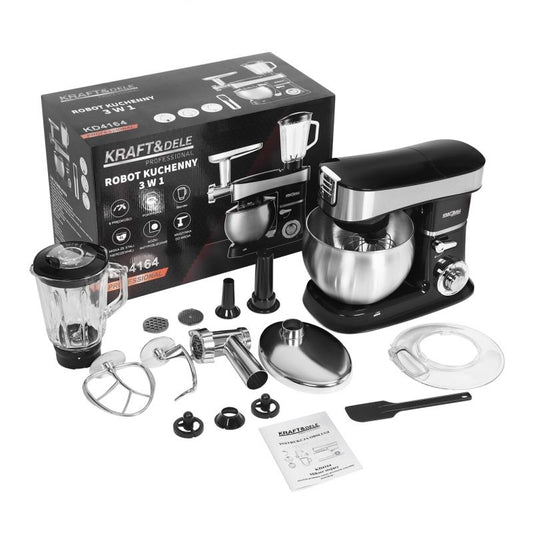 Robot de bucatarie multifunctional 3 in 1, 2200 W, Kraft&Dele KD4164