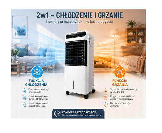Aparat de aer conditionat 2 in 1 cu ventilator si afisaj LCD, 2000 W, Ondragon OD9181