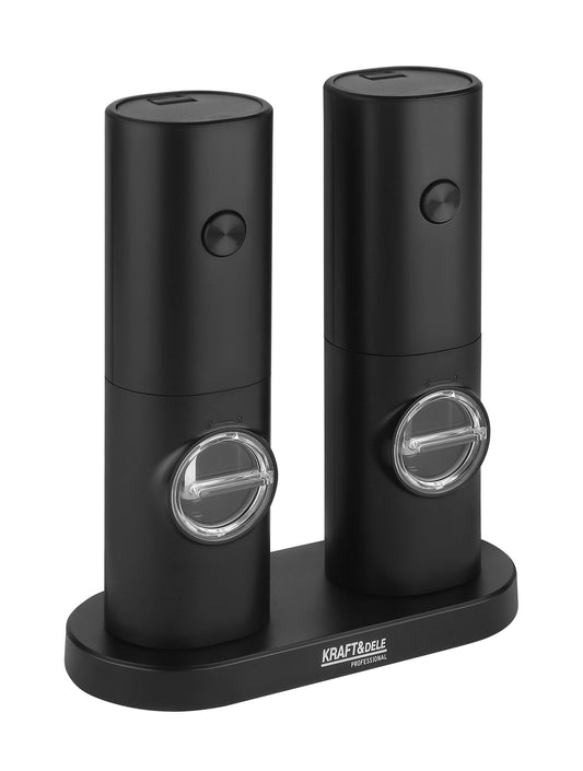 Rasnita electrica pentru sare si piper, negru, Kraft&Dele KD4225