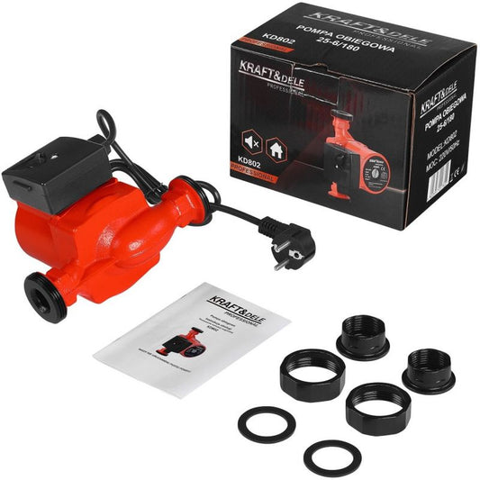 Pompa de recirculare 25-6 / 180, 93 W, Kraft&Dele KD802