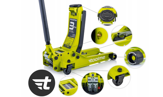 Cric pneumatic cu profil jos, 3 T, Toolme TM001