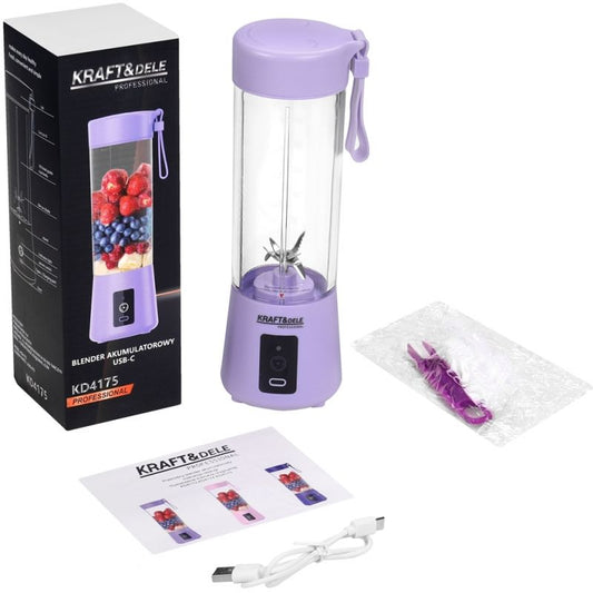 Blender cu acumulator, 2 x 3000 mAh, 400 ml, Kraft&Dele KD4175