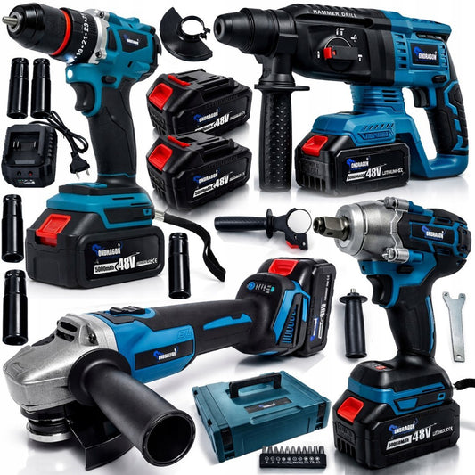 Set scule cu acumulator 4 in 1, 5 Ah, 48 V, Ondragon OD9128