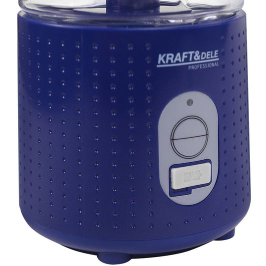 Blender cu acumulator, 380 ml, 2 x 3000 mAh, albastru, Kraft&Dele KD4171