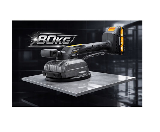 Ventuza vibranta pentru placi cu acumulator, 2 x 21 V, capacitate maxima 80 kg, Majster Polska MP0028