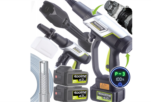 Aparat de spalat cu presiune cu acumulator, 21 V, 420 W, Toolme TM280