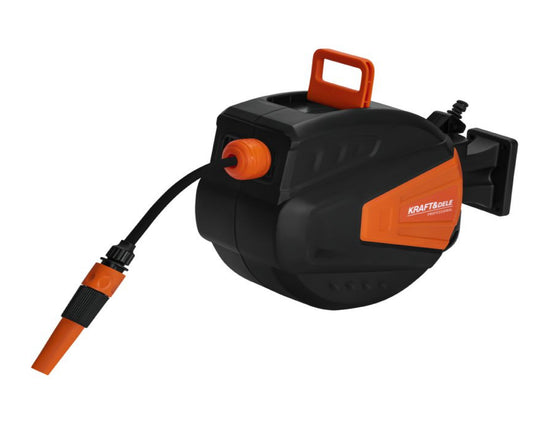 Furtun de gradina pe tambur retractabil, 10 m + 1 m, 5 / 16", Kraft&Dele KD2150