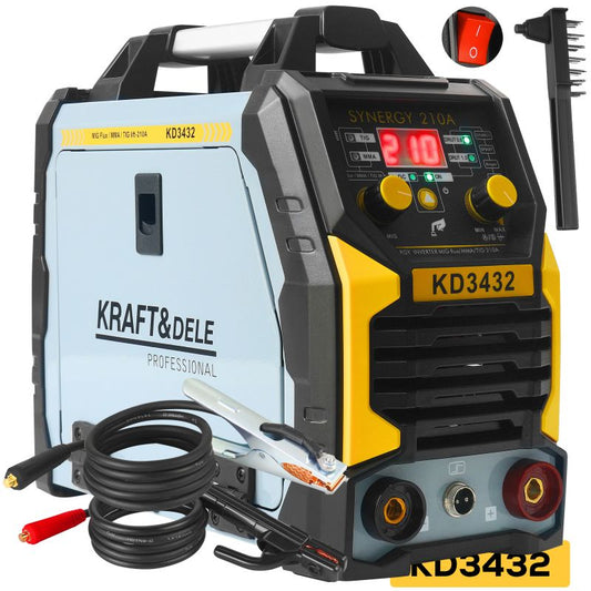 Aparat de sudura tip invertor, MIG Flux MMA TigLift, 210 A, Kraft&Dele KD3432