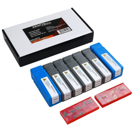 Set cutite pentru strung, 20 x 20 mm, 28 bucati, Kraft&Dele KD1072