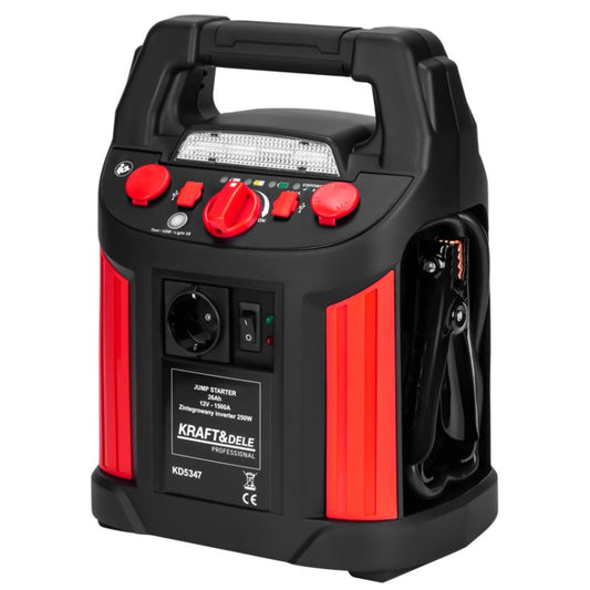 Starter auto cu invertor 250W, compresor 11 bar, 26Ah, Kraft&Dele KD5347