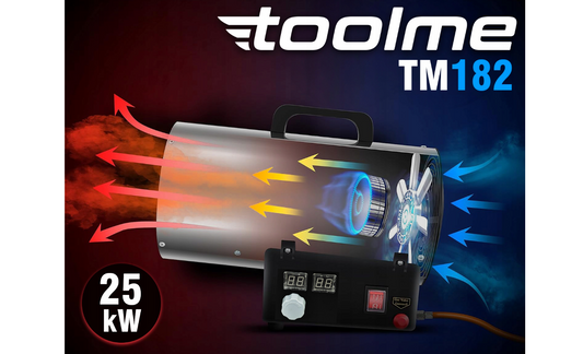 Incalzitor industrial pe gaz cu termostat, afisaj LCD, 25 kW, Toolme TM182