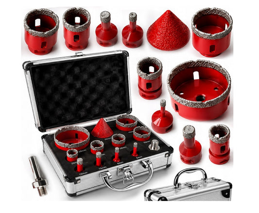 Set carote diamantate pentru gresie si portelan, M14, 6-68mm, 12 bucati, Ondragon OD9218