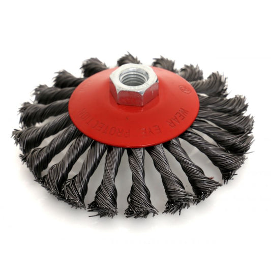 Perie rotativa laterala impletita, 115 mm,  Kraft&Dele KD10986