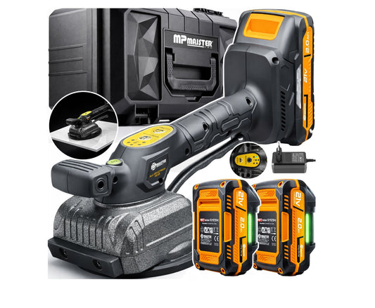 Ventuza vibranta pentru placi cu acumulator, 2 x 21 V, capacitate maxima 80 kg, Majster Polska MP0028