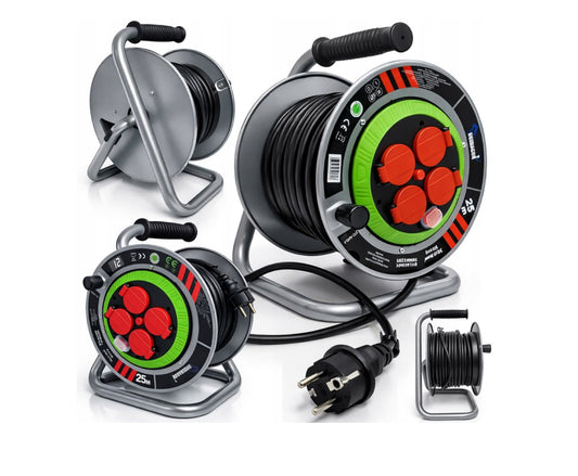 Prelungitor electric pe tambur pentru constructii, 3 x 2.5 mm, 25 m, Ondragon OD4002-3