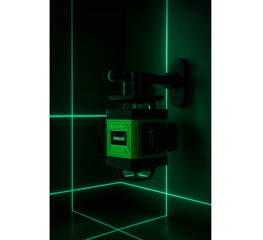 Nivela laser cu linii incrucisate, laser verde, 4D 360, 2 acumulatori, Ondragon OD5072