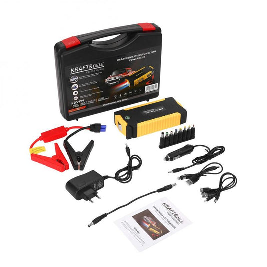 Starter auto multifunctional lanterna, 16800mAh, curent pornire 300A, curent maxim 600A, Kraft&Dele KD5494