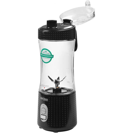 Blender cu acumulator, 380 ml, 2 x 3000 mAh, negru, Kraft&Dele KD4170