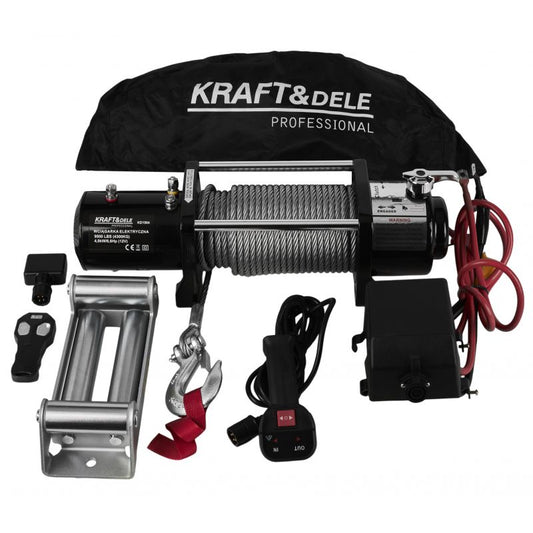 Troliu electric, 9500 lbs, 12 V, Kraft&Dele KD1564