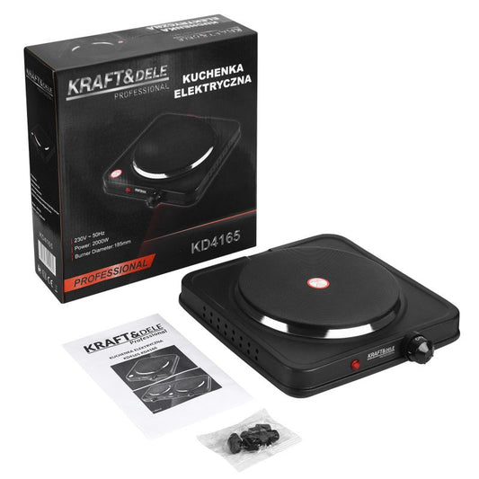 Plita electrica, 185 mm, 2000 W, Kraft&Dele KD4165