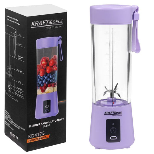 Blender cu acumulator, 2 x 3000 mAh, 400 ml, Kraft&Dele KD4175