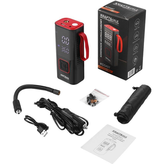 Compresor auto portabil, 85 W, 7800 mAh, Kraft&Dele KD5497