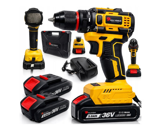 Masina de gaurit si insurubat cu acumulator, 2 x 36 V, Leo Tools LE164