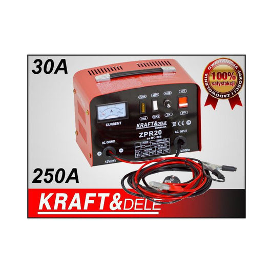 Redresor auto, 12 V / 24 V, 30 A, 250 Ah, Kraft&Dele KD1913