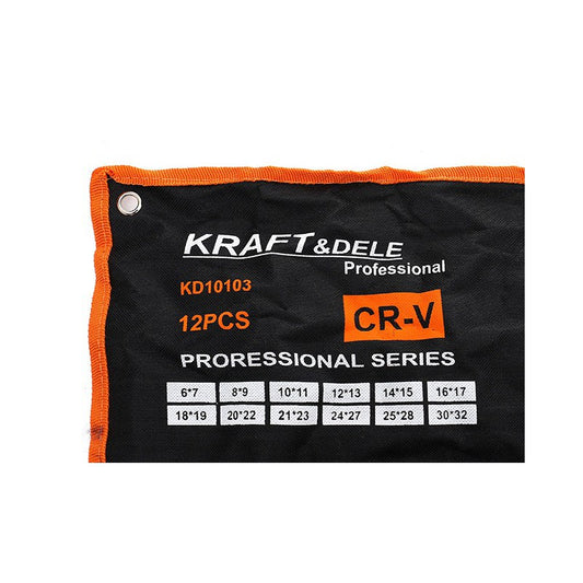 Set chei inelare duble, 6-32 mm, 12 bucati, Kraft&Dele KD10103