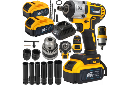 Cheie electrica de impact pentru roti, 1 / 2", 2 x acumulator 35 V, 550 Nm, Ondragon OD2254