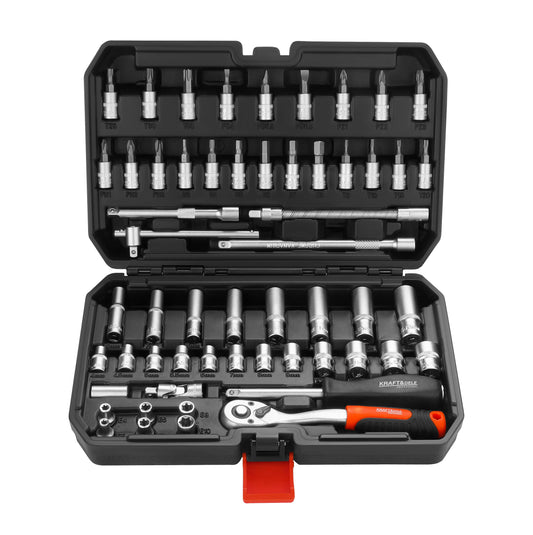 Set cheie dinamometrica cu tubulare, 56 bucati, Kraft&Dele KD11351