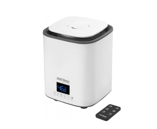 Umidificator cu ultrasunete cu telecomanda, functie de ionizare, aromaterapie, higrometru LED, Kraft&Dele KD4356