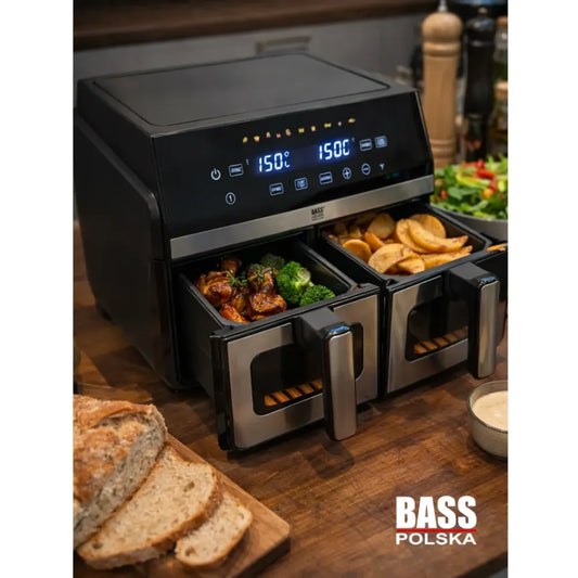 Friteuza dubla cu aer cald, 2 x 4.5 l, 2700 W, Bass Polska 10889