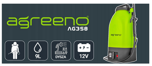 Pulverizator electric cu acumulator, 9 l, Agreeno AG0358