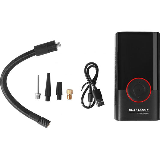 Compresor auto multifunctional cu lanterna, 85 W, 4000 mAh, Kraft&Dele KD5499