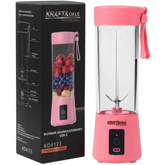 Blender cu acumulator, 2 x 3000 mAh, 400 ml, Kraft&Dele KD4173