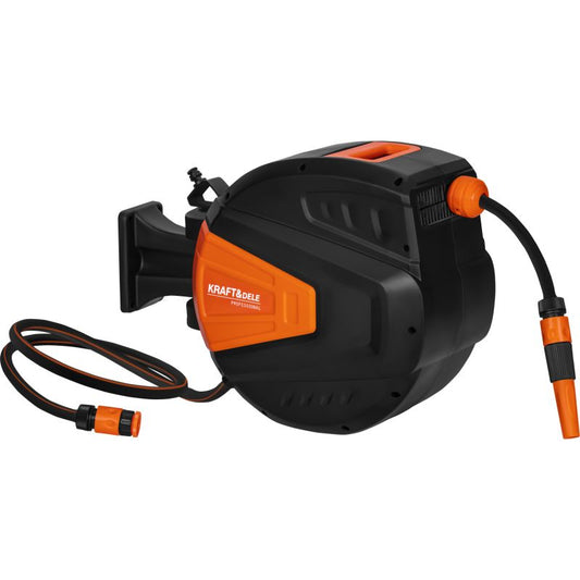 Furtun de gradina retractabil, 15 m + 1.5 m, 1 / 2", Kraft&Dele KD2151