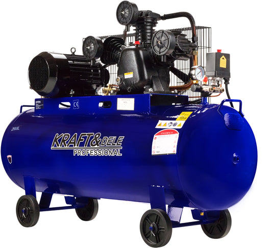 Compresor de aer, 200 l, 4100 W, 650 l / min, Kraft&Dele KD4059