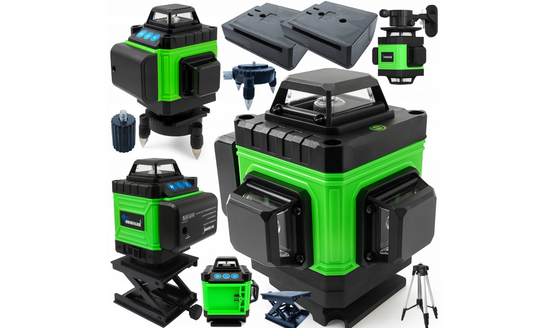 Nivela laser cu linii incrucisate, laser verde, 4D 360, 2 acumulatori, Ondragon OD5072