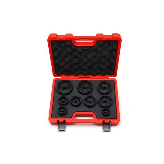 Set chei tubulare pentru piulite cu flansa, KM4-KM12, 9 bucati, Kraft&Dele KD12536