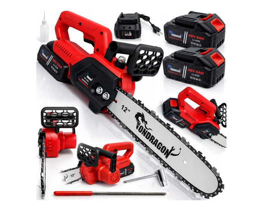 Fierastrau cu lant cu acumulator, 12", 2 x 48 V, Ondragon OD4004