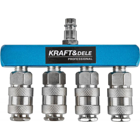 Cuplaj pneumatic cu 4 iesiri, 1 / 4", Kraft&Dele KD2166