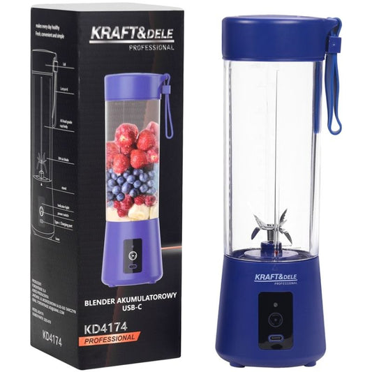 Blender cu acumulator, 2 x 3000 mAh, 400 ml, Kraft&Dele KD4174