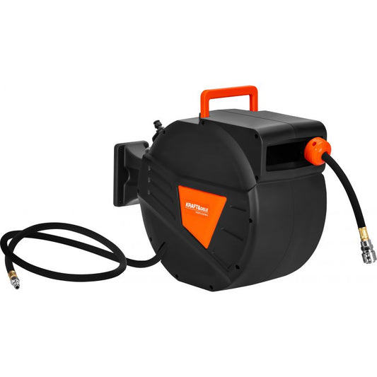 Furtun pneumatic retractabil, 15 m + 1.5 m, 1 / 4", Kraft&Dele KD2158