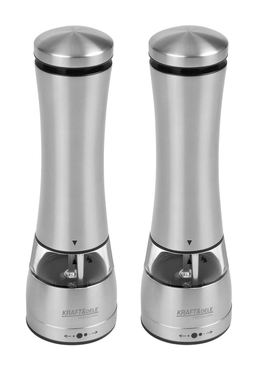 Set rasnite electrice pentru sare si piper, Kraft&Dele KD4282