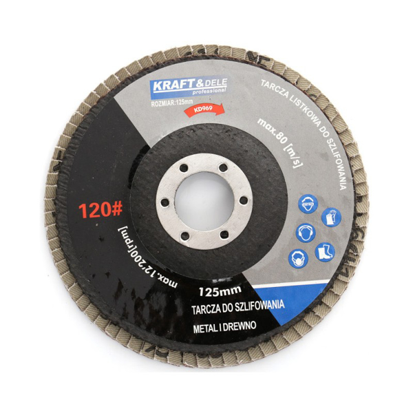 Picture of Disc universal pentru slefuire metal / lemn, 125 mm, P80, Kraft&Dele KD967